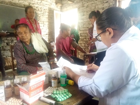 Free Mini Health Camp was held at Darga Basic School, Doramba  - 4, Ramecchap District