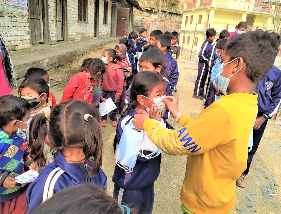 Covid-19 Awareness Plus Covid-19 Preventive Materials Distribution Program At  Doramba-4