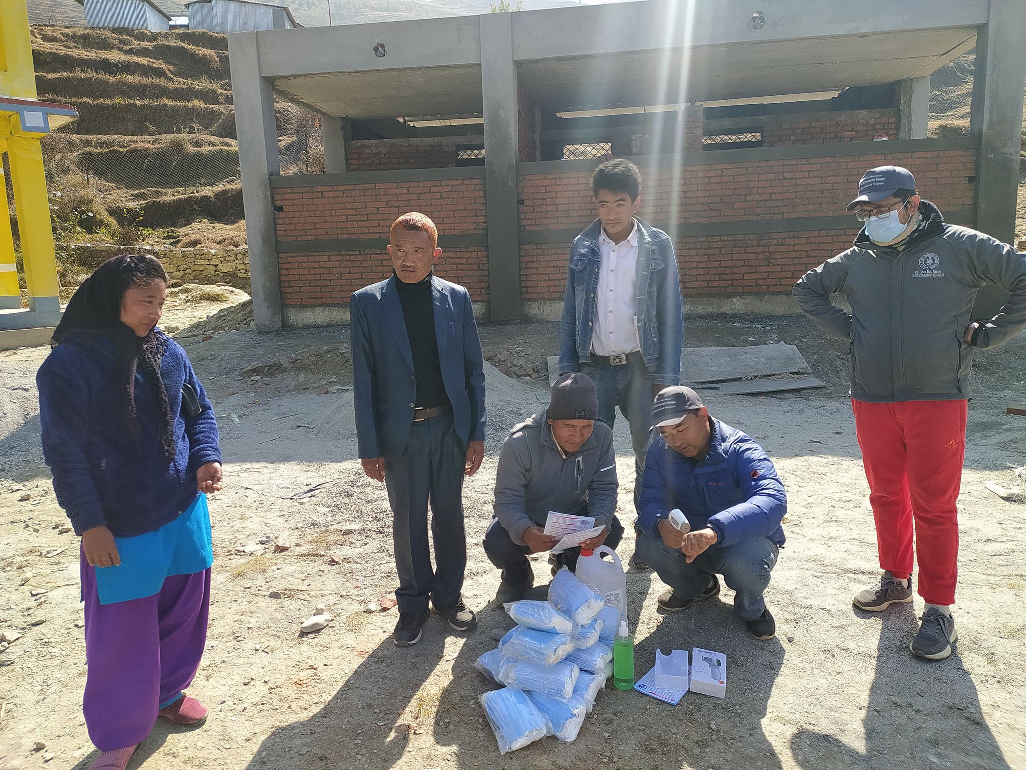 Covid-19 Preventive Materials provided for the school at  Pasewan, Doramba-4, Ramechhap