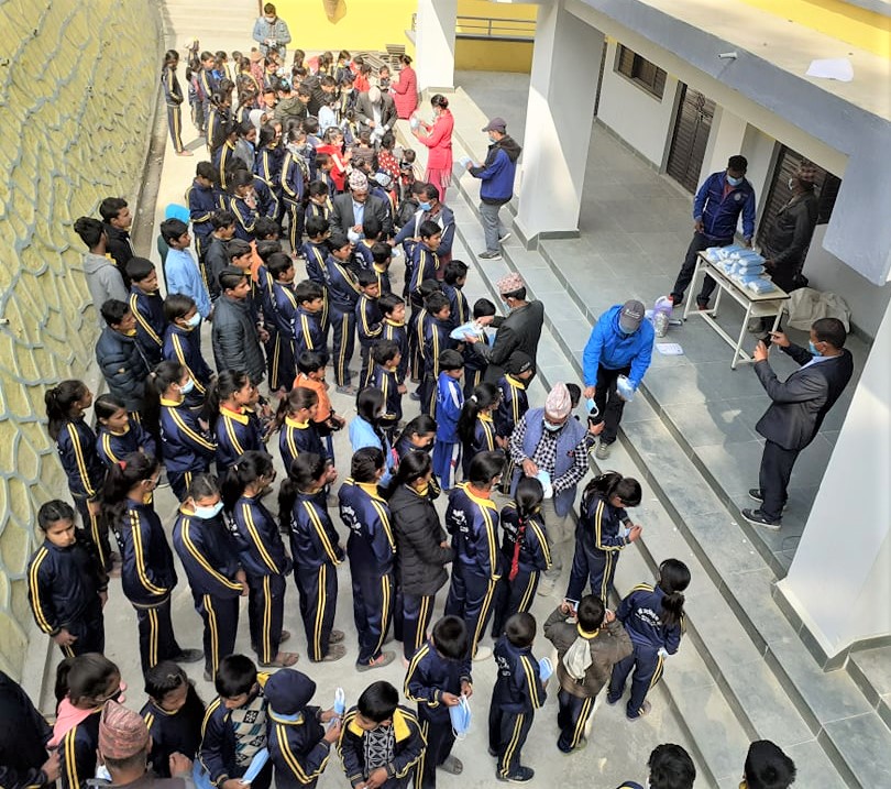 Covid-19 Awareness Plus Covid-19 Preventive Materials distribution Program At Chaurideurali-5, Pokhari