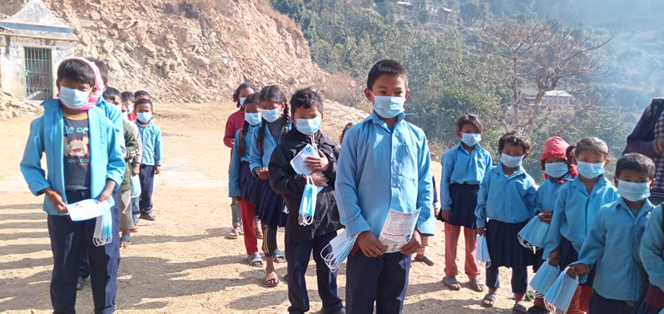 Covid-19 Awareness Plus Covid-19 Preventive Materials Distribution Program At Chaurideurali 8,  BBS