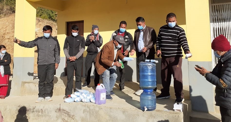 Masks Distribution Program at Bangthali,  Chaurideurali-1